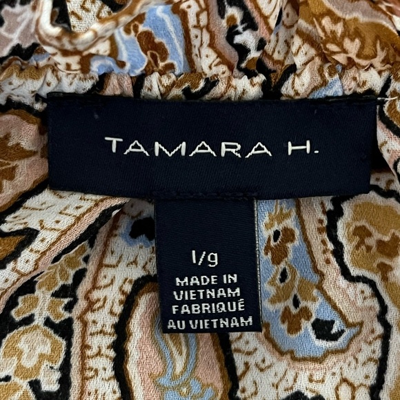 Tamara H Boho Ruffled Collar Long Sleeve Paisley Blouse - Picture 8 of 10